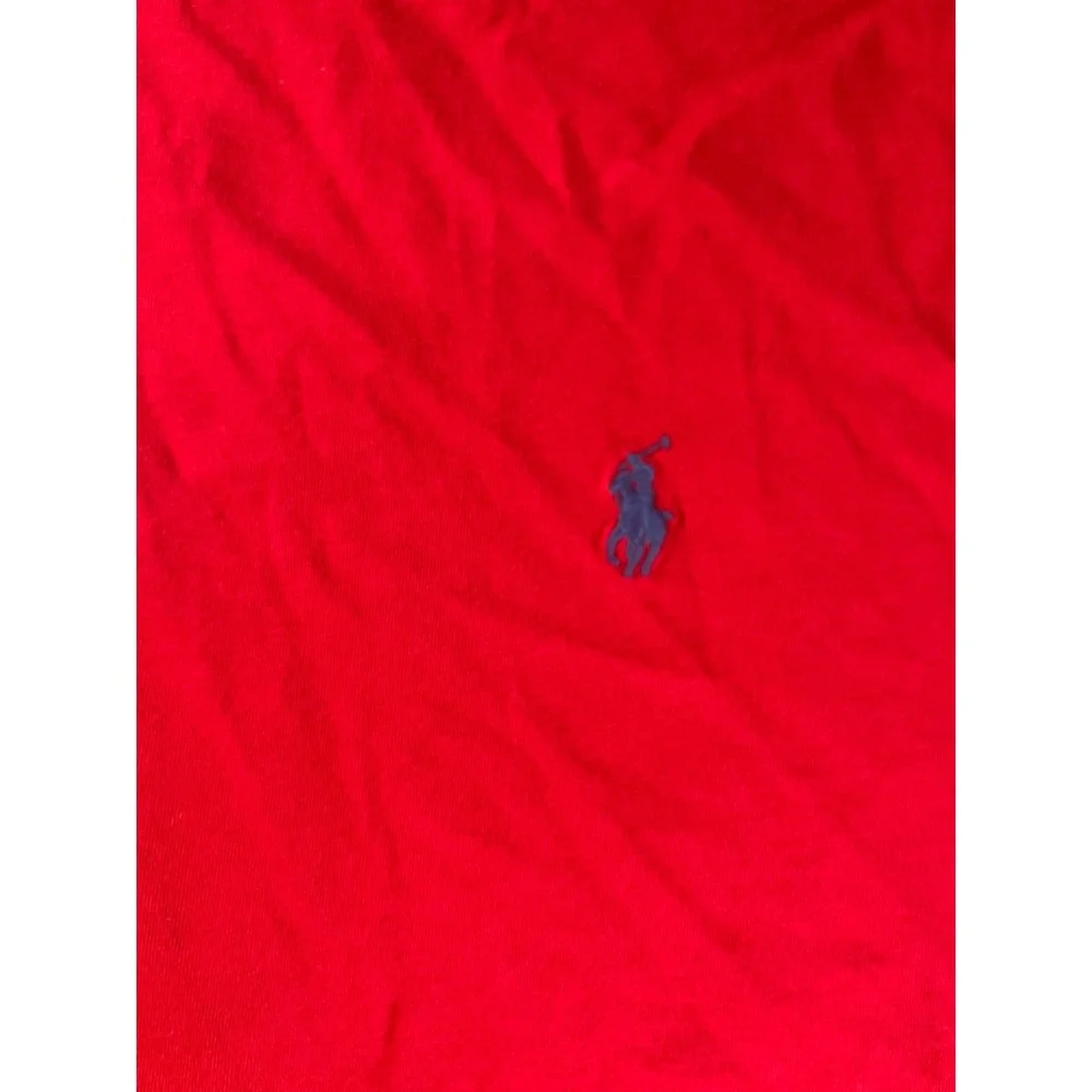 Polo Ralph Lauren Men's Red Cotton Knit Crew Neck Logo T-Shirt Short Sleeve XXL